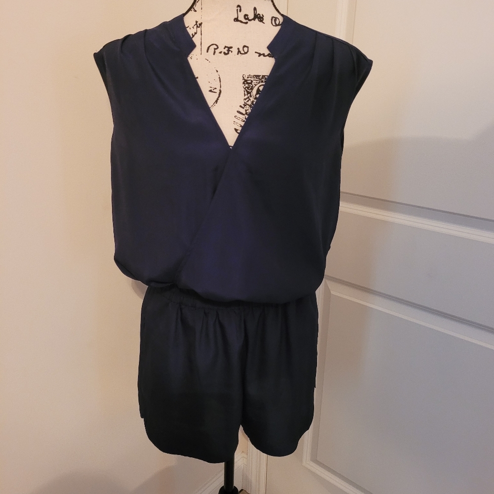 J.Crew Factory Blue Notched Romper size 4